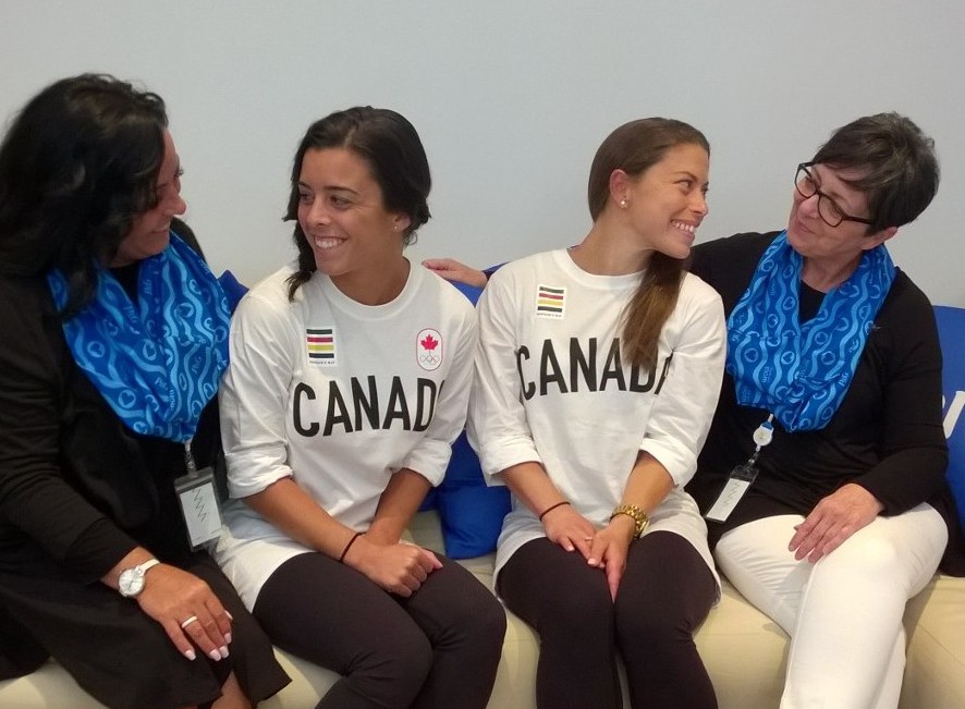 Moms Dive Deep to Support Their Olympic Daughters