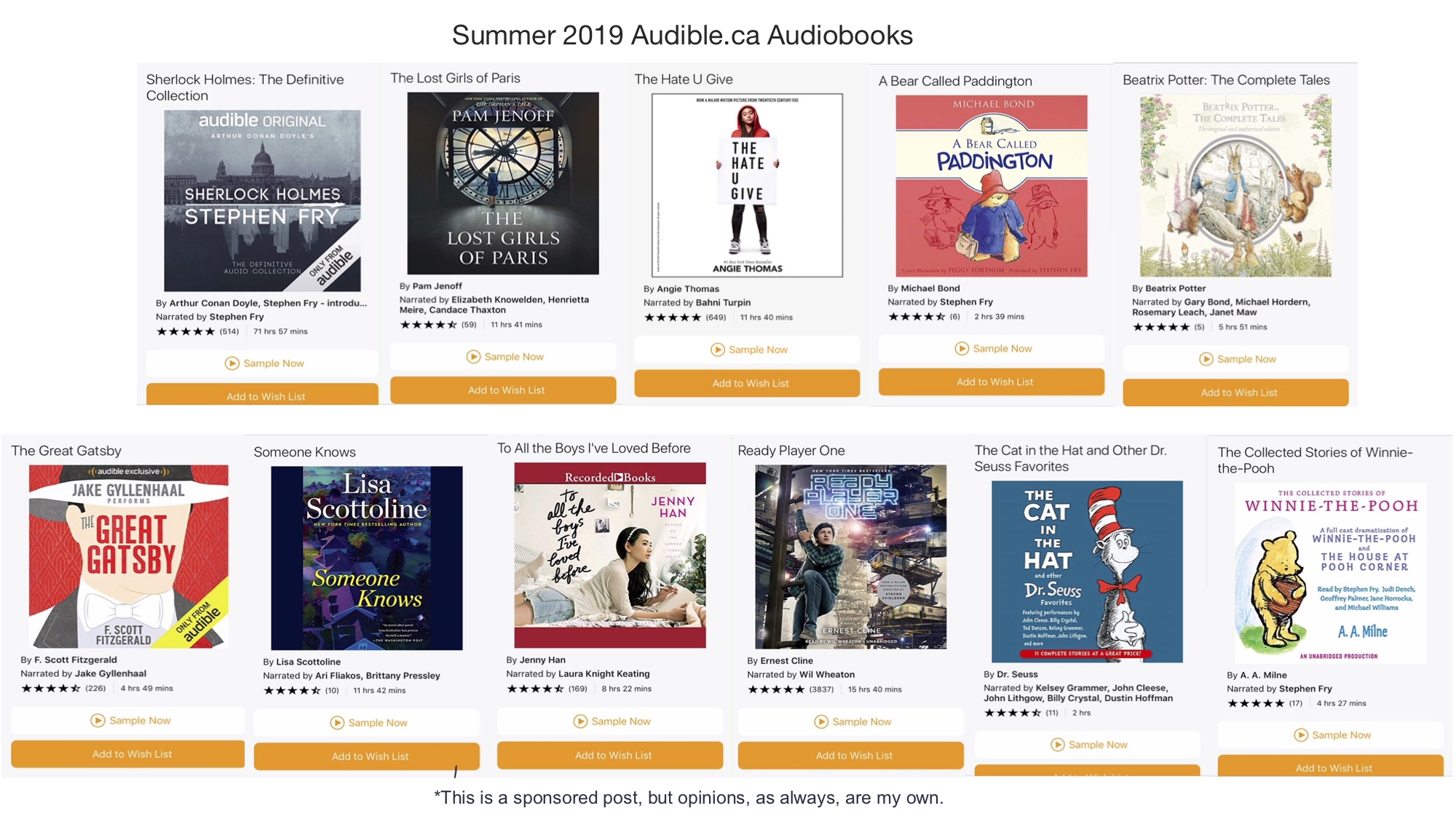 Summer 2019 Audible.ca Audiobooks
